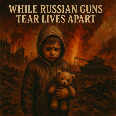 While Russian guns tear lives apart [To the Russian Visitor in My Guestbook] (feat. Folkshade)