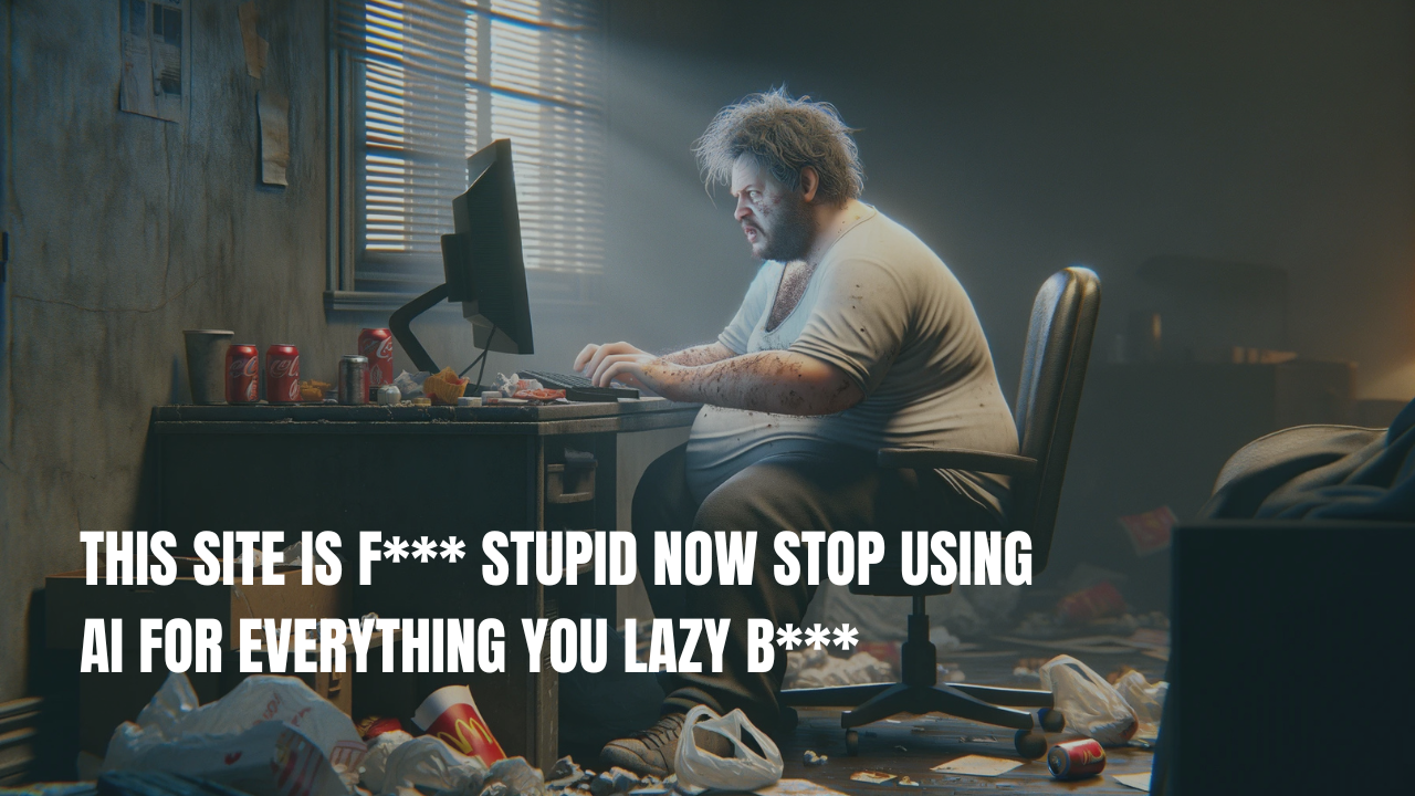 Stop using A.I. for everything you lazy b***